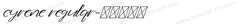 cyrene regular字体转换